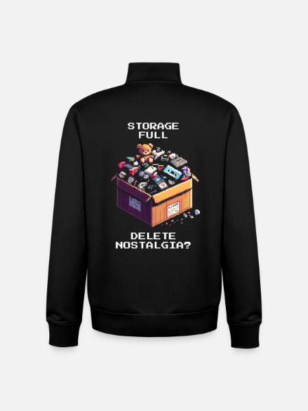 Memory full: Erase nostalgia? | Decluttering - Unisex Organic Zip Sweatshirt by Stanley/Stella - black