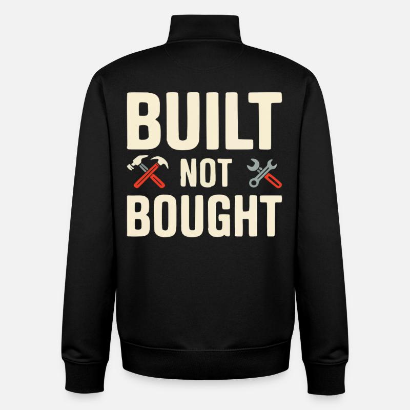 Built Not Bought Maker Statement - Unisex Organic Zip Sweatshirt von Stanley/Stella - Schwarz