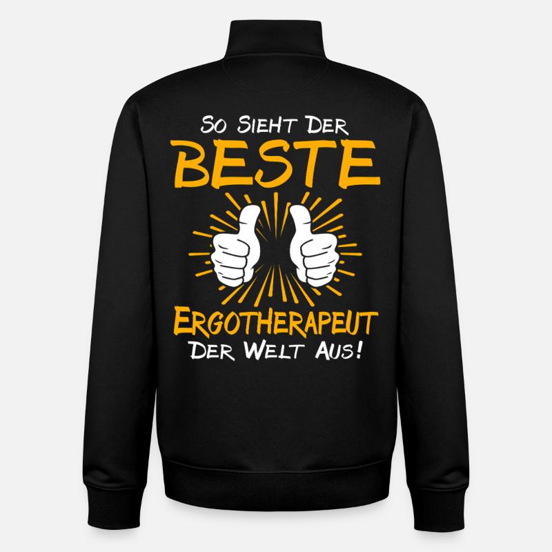 Idée de cadeau pour ergothérapeute - Sweat zippé unisexe en coton bio Stanley/Stella - noir