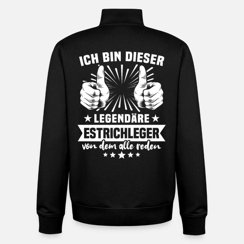 Screed Layer Legend - Unisex Organic Zip Sweatshirt by Stanley/Stella - black