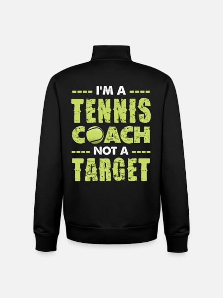 Ich bin Tenniscoach kein Ziel - Unisex Organic Zip Sweatshirt von Stanley/Stella - Schwarz