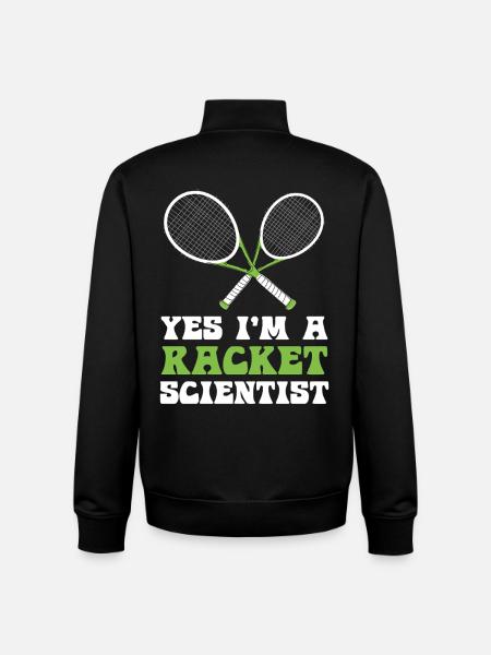 Racket Scientist Saying - Unisex Organic Zip Sweatshirt by Stanley/Stella - black