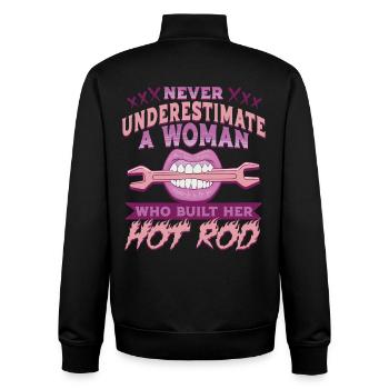 Femmes Sammler Oldtimer avec Hot Rod - Sweat zippé unisexe en coton bio Stanley/Stella - noir - Dos - AI Model Male 185 light (185cm)