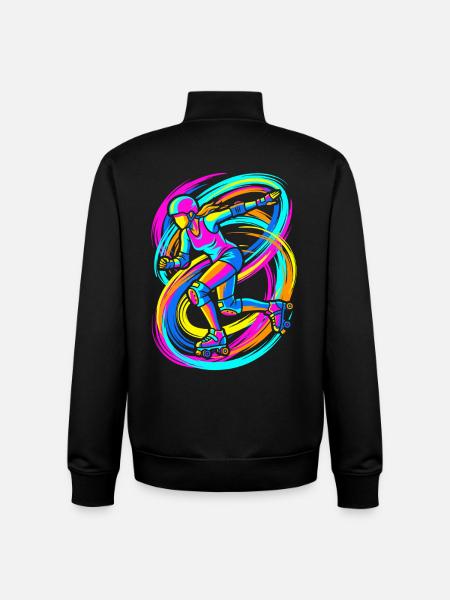 Roller skater - Unisex Organic Zip Sweatshirt by Stanley/Stella - black