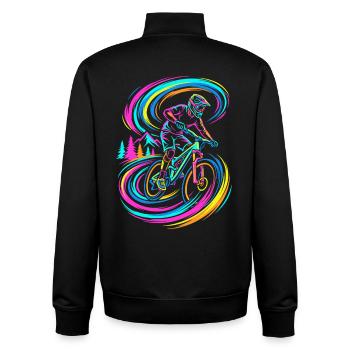 Vététiste - Sweat zippé unisexe en coton bio Stanley/Stella - noir - Dos - AI Model Male 185 light (185cm)
