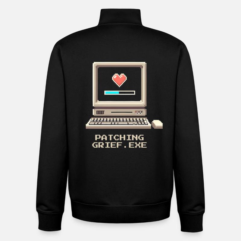 Patch Grief | Undertaker Irony - Unisex Organic Zip Sweatshirt by Stanley/Stella - black