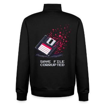 Save File Broken | Undertaker Irony - Unisex Organic Zip Sweatshirt by Stanley/Stella - black - Back - AI Model Male 185 light (185cm)