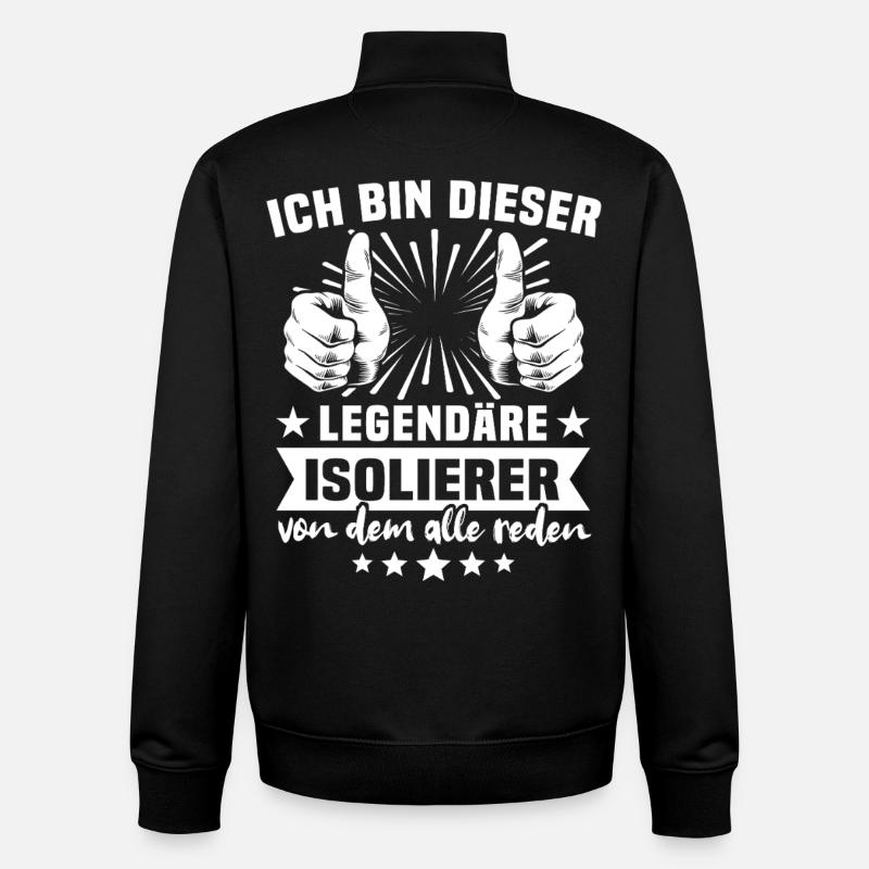 Légende de l’isolateur - Sweat zippé unisexe en coton bio Stanley/Stella - noir