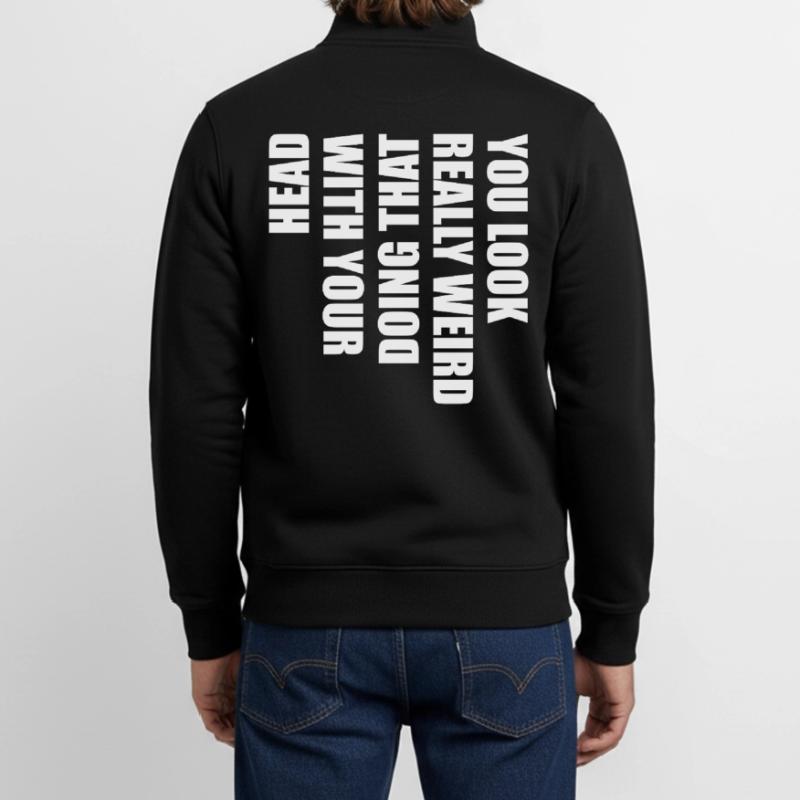 Plain Text Typo Statement Unisex Organic Zip Sweatshirt by Stanley/Stella
