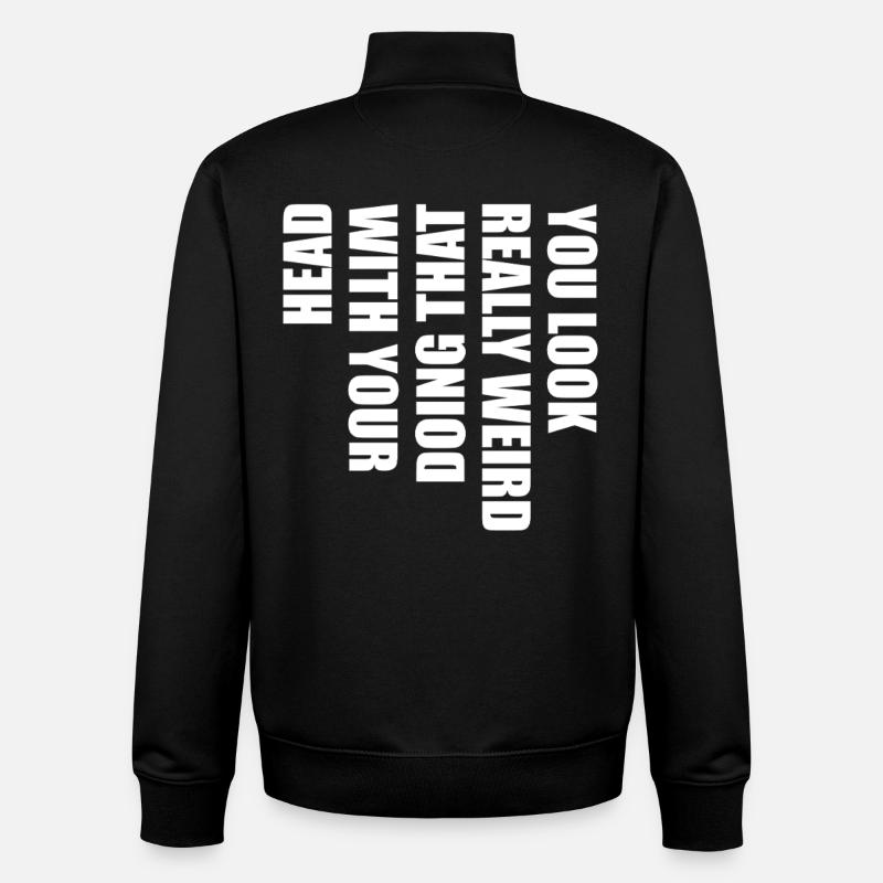 Klartext Typo Statement - Unisex Organic Zip Sweatshirt von Stanley/Stella - Schwarz