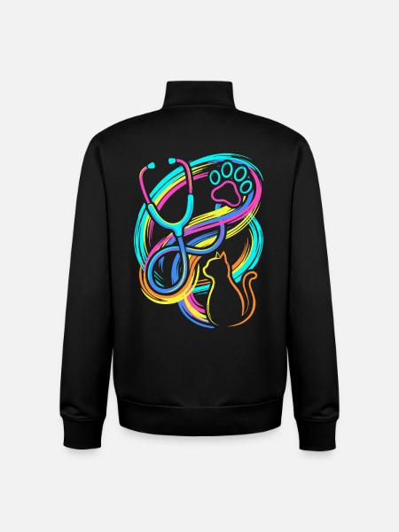 veterinary - Unisex Organic Zip Sweatshirt by Stanley/Stella - black