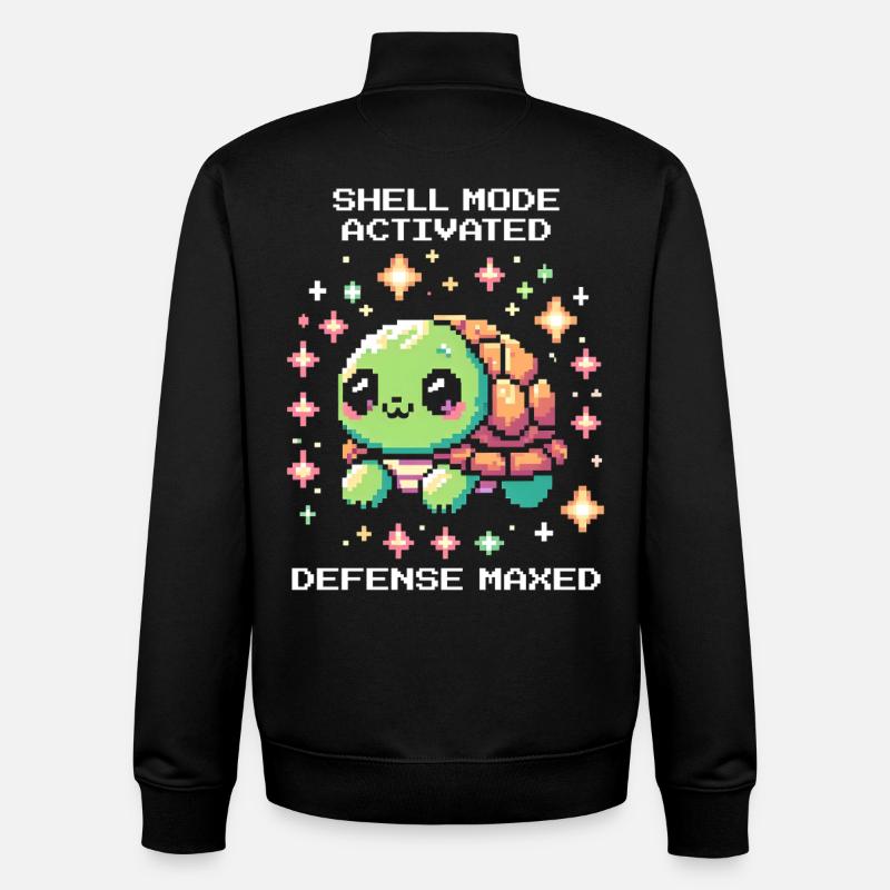 Mode char actif | Tortue - Sweat zippé unisexe en coton bio Stanley/Stella - noir
