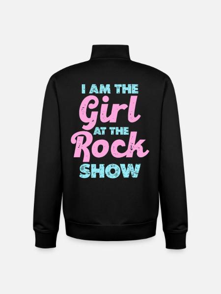 Pastel Rockgirl Statement - Unisex Organic Zip Sweatshirt by Stanley/Stella - black