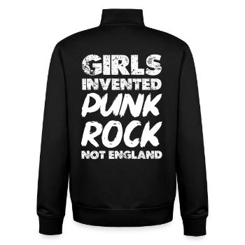 Les filles ont inventé le punk rock - Sweat zippé unisexe en coton bio Stanley/Stella - noir - Dos - AI Model Male 185 light (185cm)