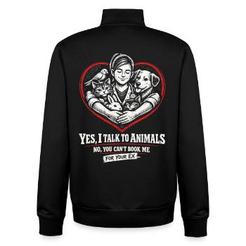 Veterinarian Veterinarian - Unisex Organic Zip Sweatshirt by Stanley/Stella - black - Back - AI Model Male 185 light (185cm)