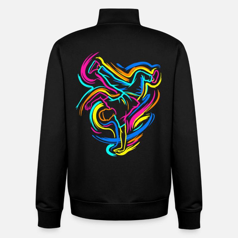 Breakdancing - Unisex Organic Zip Sweatshirt by Stanley/Stella - black