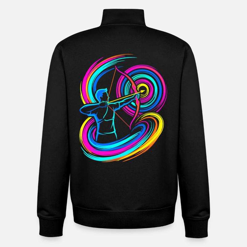 archerie - Sweat zippé unisexe en coton bio Stanley/Stella - noir