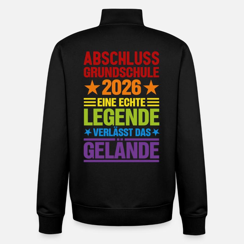 Abschluss Grundschule 2026 - Unisex Organic Zip Sweatshirt von Stanley/Stella - Schwarz