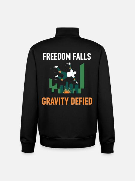 Parkour Fall - Unisex Organic Zip Sweatshirt by Stanley/Stella - black