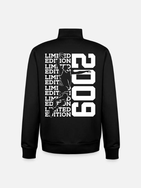 LIMITED EDITION 2009 BASKETBALL 17TH BIRTHDAY - Unisex Organic Zip Sweatshirt by Stanley/Stella - black