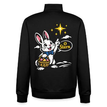 Dessin animé Étoile de Pâques pour bébés - Sweat zippé unisexe en coton bio Stanley/Stella - noir - Dos - AI Model Male 185 light (185cm)