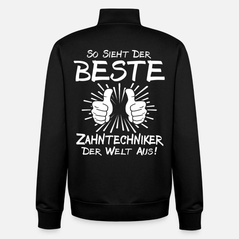 Meilleur technicien dentaire - Sweat zippé unisexe en coton bio Stanley/Stella - noir