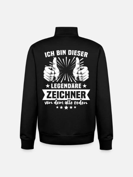 Cartoonist Legend - Unisex Organic Zip Sweatshirt by Stanley/Stella - black