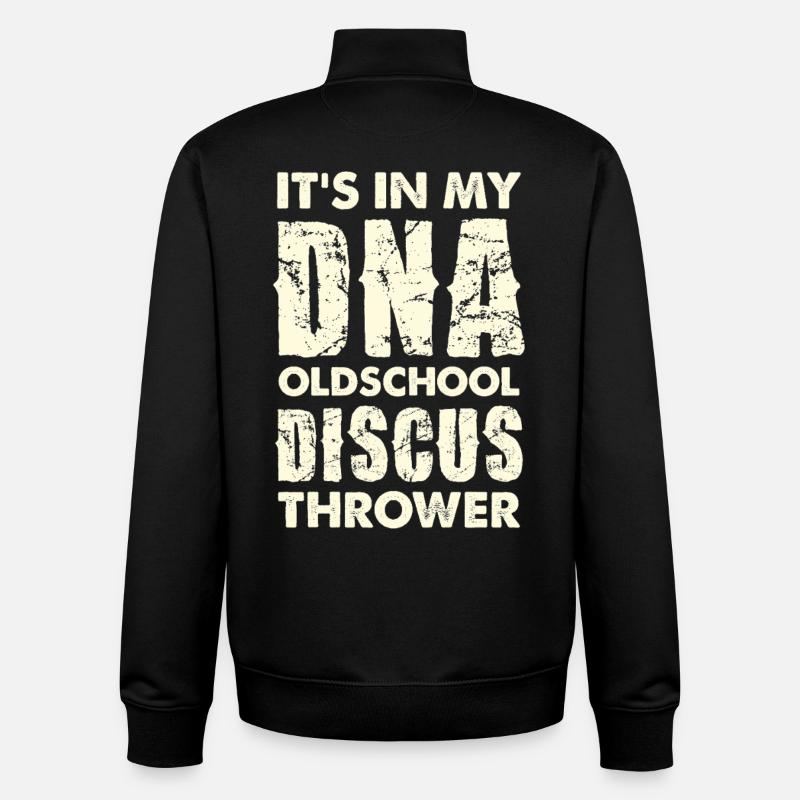 DNA Oldschool Diskuswerfer - Unisex Organic Zip Sweatshirt von Stanley/Stella - Schwarz