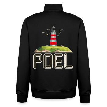 Poel Souvenier INSEL POEL OSTSEE Retro Lustiges - Unisex Organic Zip Sweatshirt von Stanley/Stella - Schwarz - Hinten - AI Model Male 185 light (185cm)
