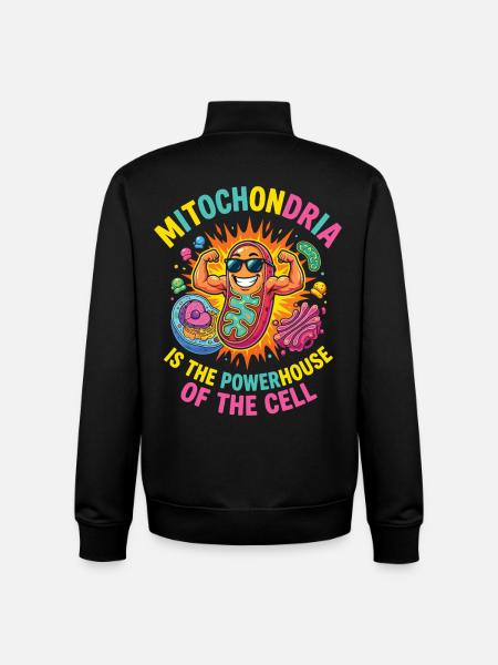 Mitochondria Science Humor - Unisex Organic Zip Sweatshirt by Stanley/Stella - black