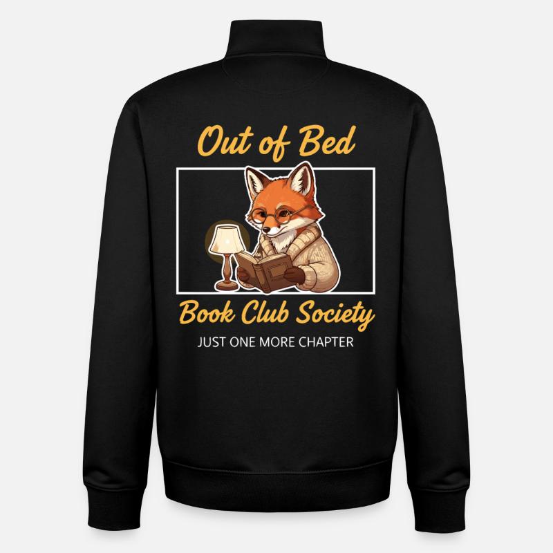 Fuchs Bücher lesen - Unisex Organic Zip Sweatshirt von Stanley/Stella - Schwarz
