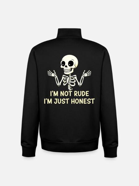 Skeleton not outrageous - Unisex Organic Zip Sweatshirt by Stanley/Stella - black
