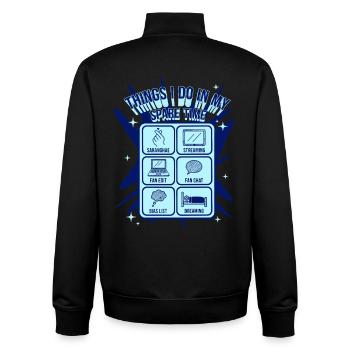 Things I Do In My Spare Time Kpop Saranghae - Unisex Organic Zip Sweatshirt by Stanley/Stella - black - Back - AI Model Male 185 light (185cm)