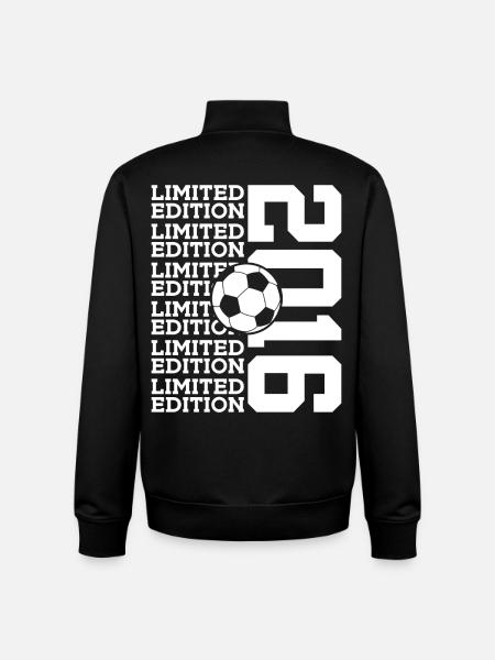 LIMITED EDITION 2016 FODBOLD 10-ÅRS FØDSELSDAG - Stanley/Stella unisex sweatshirt med lynlås i økologisk - sort