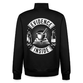 Evidenz im Inneren | Evidenzbasierte Pharmazie - Unisex Organic Zip Sweatshirt von Stanley/Stella - Schwarz - Hinten - AI Model Male 185 light (185cm)