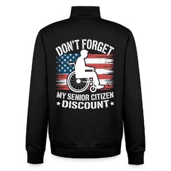 Älter Werden Lustig Senioren Motiv - Unisex Organic Zip Sweatshirt von Stanley/Stella - Schwarz - Hinten - AI Model Male 185 light (185cm)