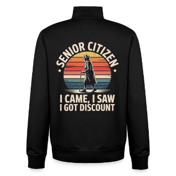 Älter Werden Lustig Senioren Motiv - Unisex Organic Zip Sweatshirt von Stanley/Stella - Schwarz - Hinten - AI Model Male 185 light (185cm)