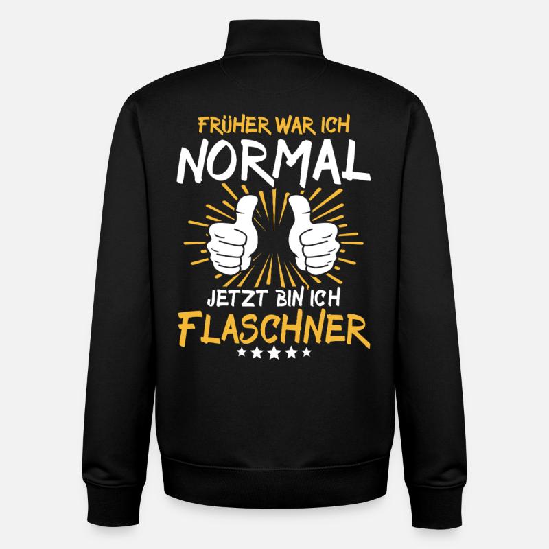 Flaschner Saying - Unisex Organic Zip Sweatshirt by Stanley/Stella - black