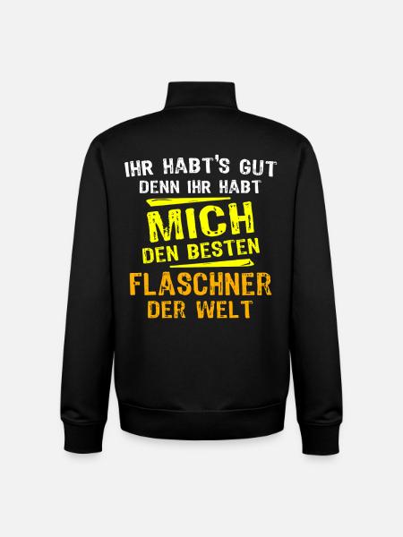 Flaschner Geschenk - Unisex Organic Zip Sweatshirt von Stanley/Stella - Schwarz