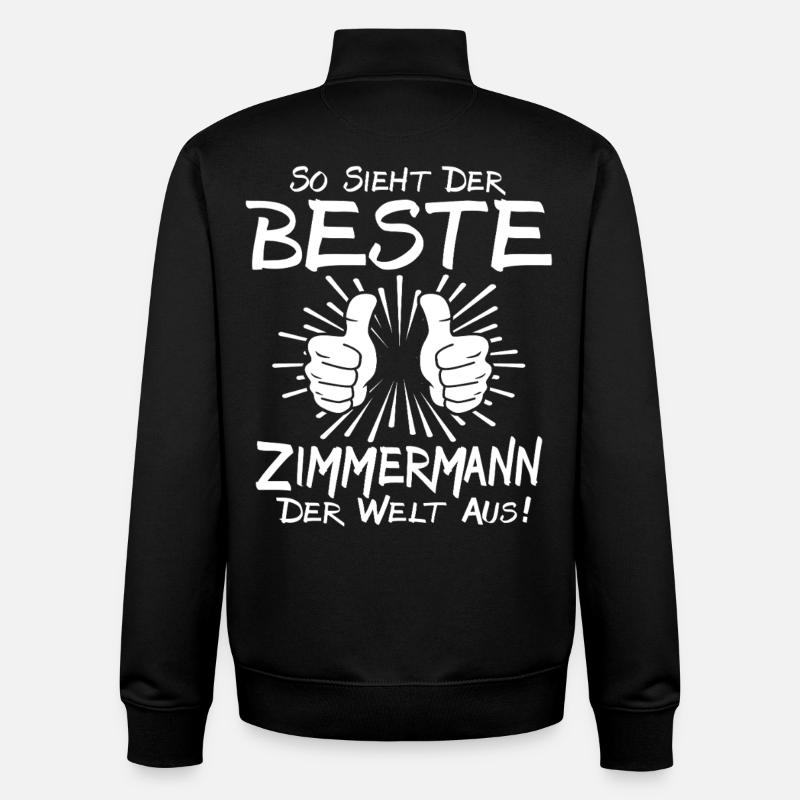 Bester Zimmermann - Unisex Organic Zip Sweatshirt von Stanley/Stella - Schwarz