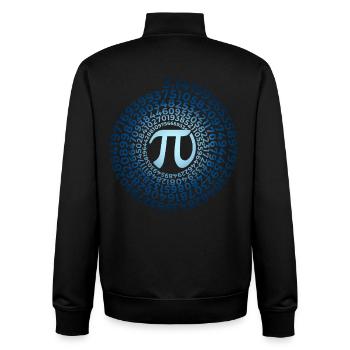 Symbole Pi avec spirale de nombres | Numéro de district 3.1415 - Sweat zippé unisexe en coton bio Stanley/Stella - noir - Dos - AI Model Male 185 light (185cm)