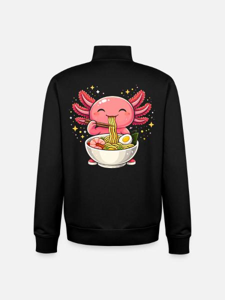 Ramenengelchen mit Nudeln - Unisex Organic Zip Sweatshirt von Stanley/Stella - Schwarz