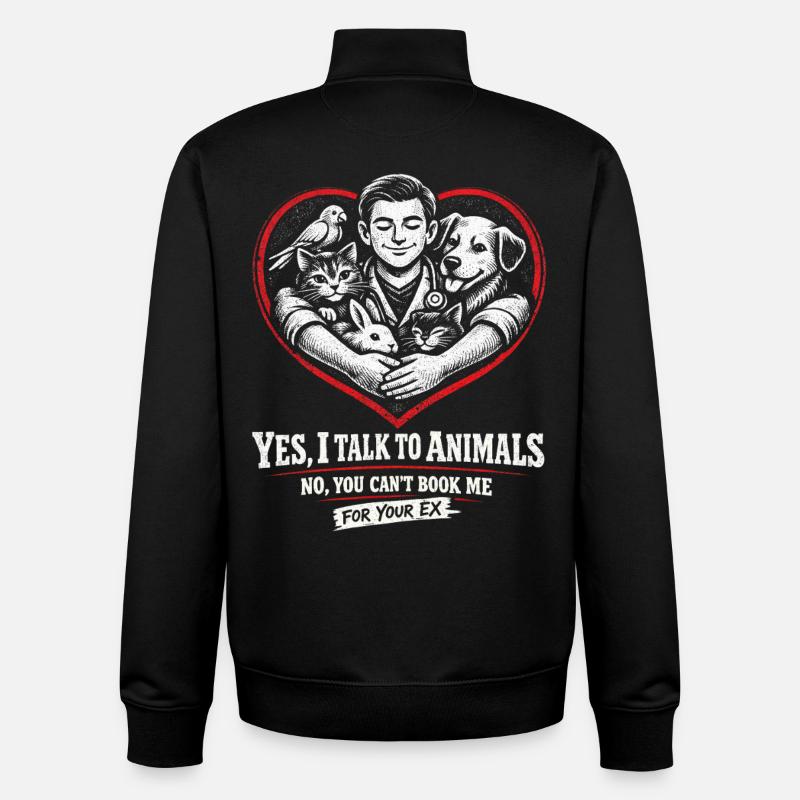 Vétérinaire Vétérinaire - Sweat zippé unisexe en coton bio Stanley/Stella - noir