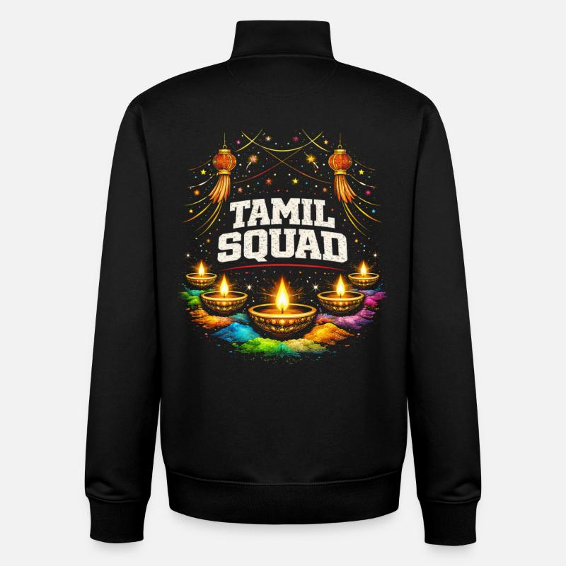 Tamil Squad Tamilisch Sri Lanka - Unisex Organic Zip Sweatshirt by Stanley/Stella - black
