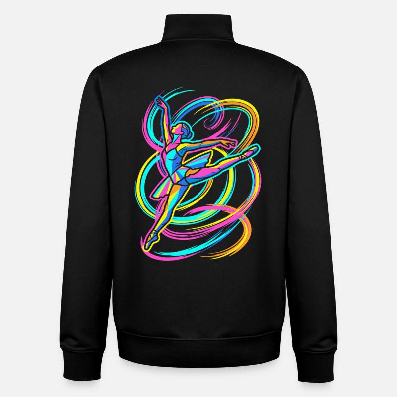 Danse ballerine - Sweat zippé unisexe en coton bio Stanley/Stella - noir