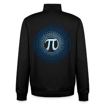 Symbole Pi avec spirale de nombres | Numéro 3.1415 - Sweat zippé unisexe en coton bio Stanley/Stella - noir - Dos - AI Model Male 185 light (185cm)