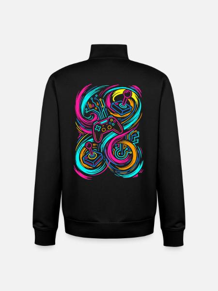 Gaming Controllers - Unisex Organic Zip Sweatshirt by Stanley/Stella - black