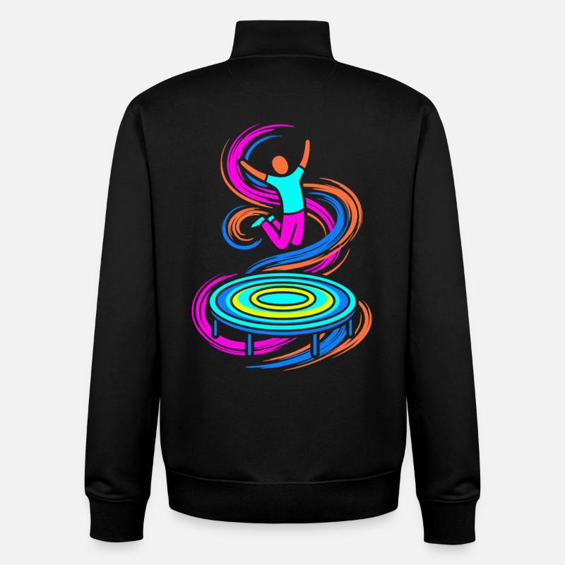 Trampolin Springer - Unisex Organic Zip Sweatshirt von Stanley/Stella - Schwarz