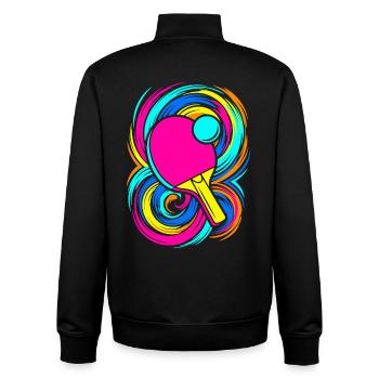 Ping Pong - Unisex Organic Zip Sweatshirt by Stanley/Stella - black - Back - AI Model Male 185 light (185cm)