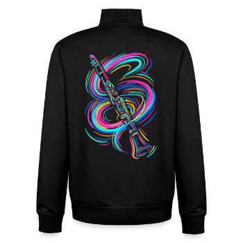 Bunte Klarinette - Unisex Organic Zip Sweatshirt von Stanley/Stella - Schwarz - Hinten - AI Model Male 185 light (185cm)